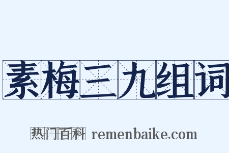 素梅三九组词是什么意思的图片